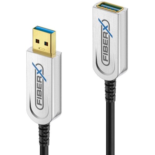  FiberX FX-I650-010 USB cable USB 3.2 Gen 1 (3.1 Gen 1) 10 m USB A 10 Gbit /s 4.5 W Black, Silver Slike