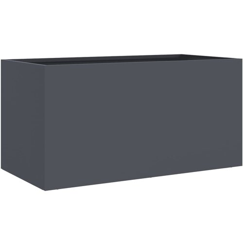 Maison Chic Cvetlično korito - Cvetlični Lonec antracit 62x30x29 cm jeklo, (21790257) Cene