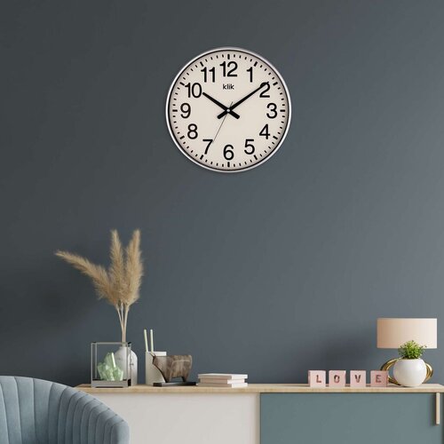 Wallity Zidni sat Simplex, 38x38 cm, Srebrne boje Cene