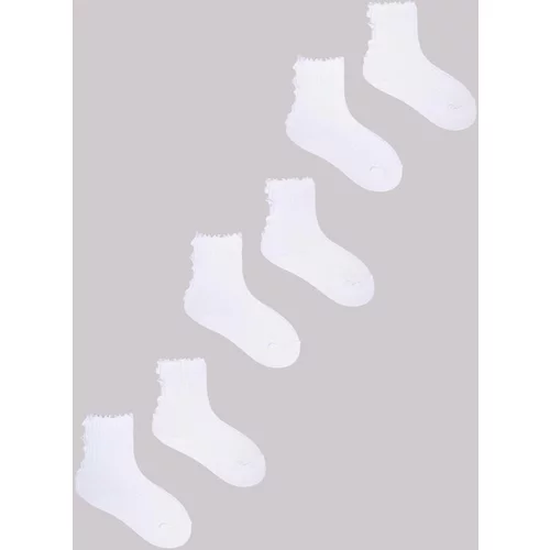 Yoclub Kids's Girls' Socks With Frill 3-Pack