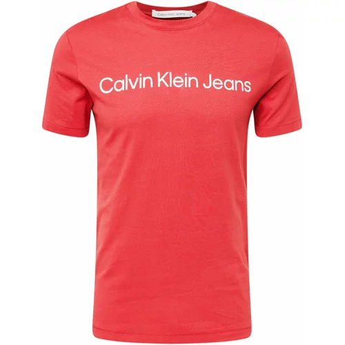 Calvin Klein Jeans Majica crvena / bijela