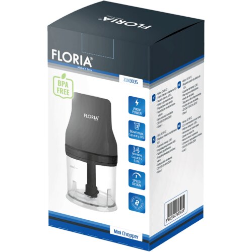 Floria sekljalnik, 1 hitrost, posoda 500 ml, 200 W - ZLN3035 Slike