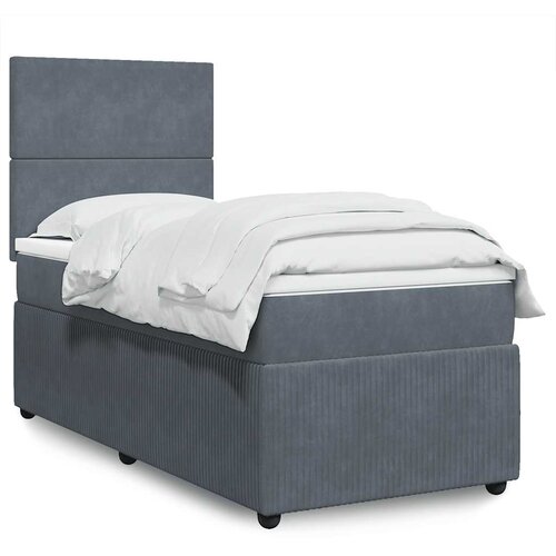  Box spring krevet s madracem tamnosivi 90x200 cm bar&scaron;unasti Cijene