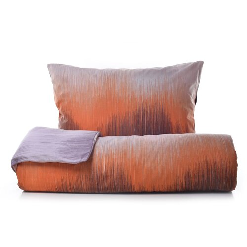 Family posteljina pamuk Home classic 200x200 ombre narančasta-ljubičasta Slike