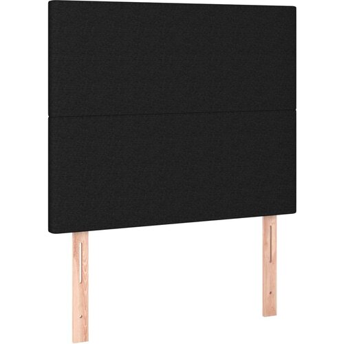 vidaXL Krevet box spring s madracem LED crni 90x190 cm od tkanine Cene