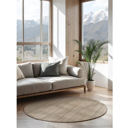 Hanse Home Sivo-rjava okrogla preproga iz jute &amp;oslash; 200 cm Boucl&amp;eacute; Jaipur &amp;ndash; Slike