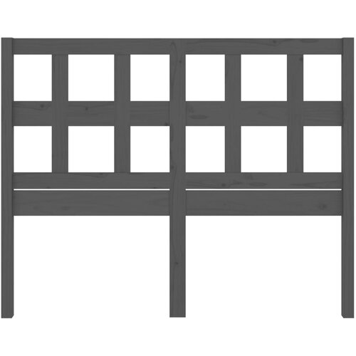  Uzglavlje za krevet sivo 165,5 x 4 x 100 cm od masivne borovine Slike