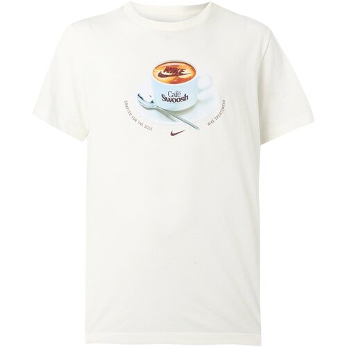 Nike Majica 'CAFE SWOOSH MUG' svetlo bež / karamel / temno rdeča / srebrna Cene