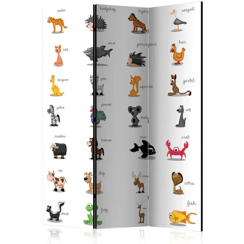  Paravan u 3 dijela - Learning by playing (animals) [Room Dividers] 135x172