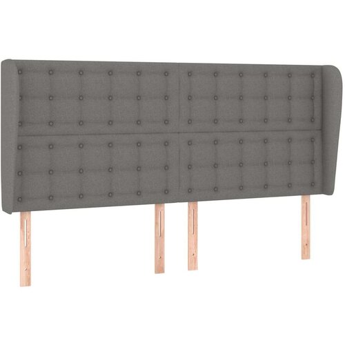  Uzglavlje s u&amp;scaron;ima tamnosivi 163x23x118/128 cm od tkanine Slike