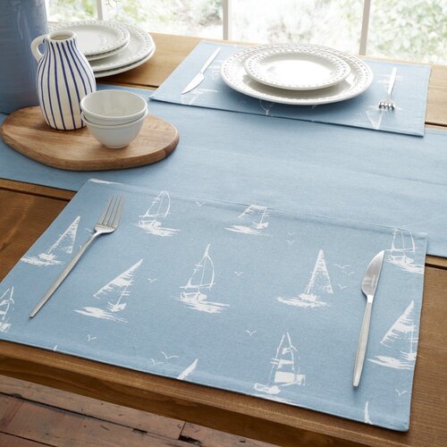 Catherine Lansfield Bombažni pogrinjki v kompletu 4 ks 30x46 cm Salcombe Boats &amp;ndash; Slike