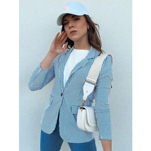 DStreet Women's IBAKAN jacket with white and blue stripes Slike