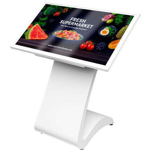 PRESTIGIO SOLUTIONS IDS Indoor Totem Tilted 43 inches, 4K (3840x2160), Android 11: RK3399B/4GB/64GB, IR10TP, Power Plug EU. PSTI43A1S1 Slike