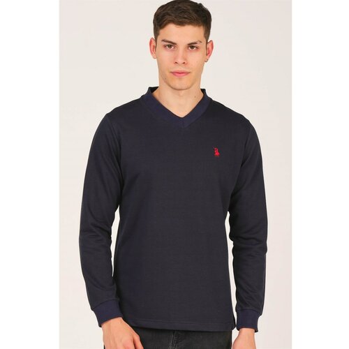 Dewberry V4002 v collar men's sweatshirt-laci̇vert Slike