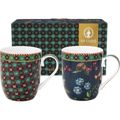 Pip Studio Berry Blues - skodelica - komplet 2 kosov - S Slike