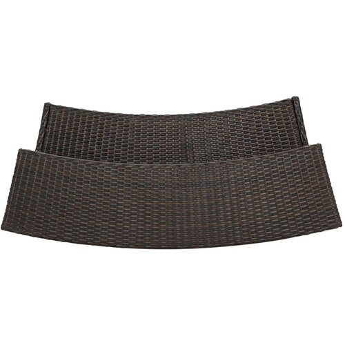 Poli vrtni barski stol smeđi 120 x 55 x 110 cm od poliratana Slike