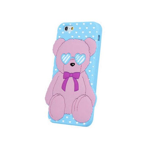 NOBRAND Silikonski etui 3D za Apple iPhone 6 / 6S - medved, moder Cene