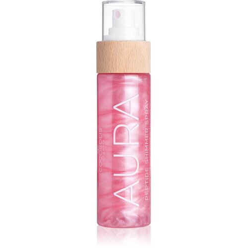 Cocosolis AURA Peptide Shimmer Spray hidratantni sprej sa &amp;scaron;ljokicama s mirisom Strawberry Cheesecake 100 ml Slike