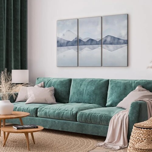  Slika - Lake in the Mountains (3 Parts) 120x80 Na talijanskom platnu Slike