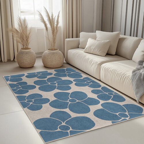 Mila Home Modra pralna preproga 80x150 cm Blue Meadow &amp;ndash; Slike