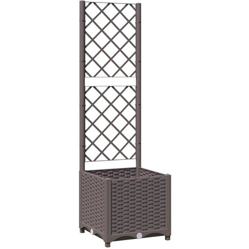 Maison Chic Cvetlično korito - Cvetlični Lonec z oporno mrežo rjavo 40x40x136 cm PP, (21789482) Slike