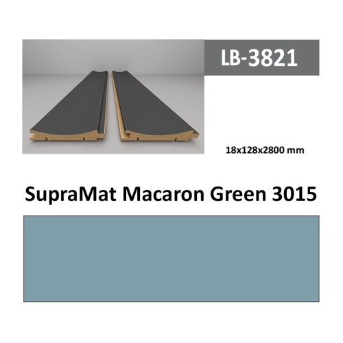 AGT profil Zidni MDF LB-3821 SupraMat Macaron Green (3015) 2800x128x18mm ( 026-045 ) Cene