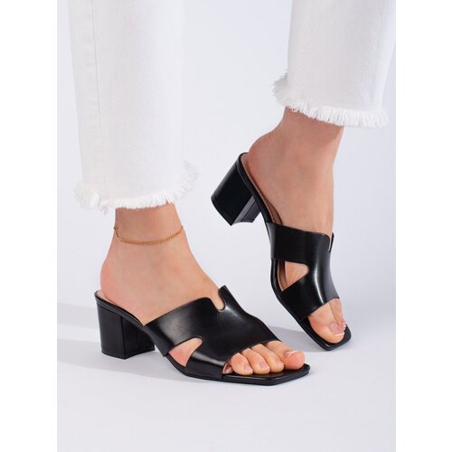 Shelvt Black women's high-heeled flip-flops Cijene