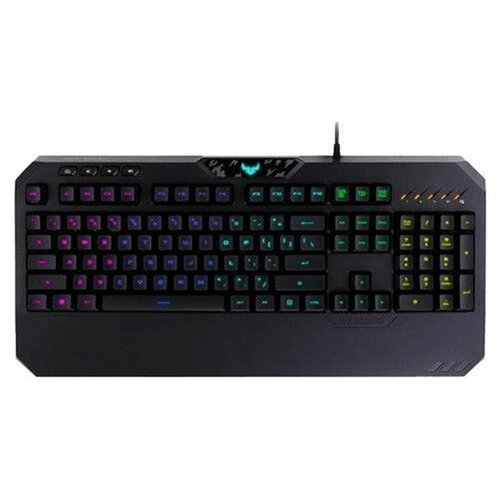 Asus TUF Gaming K5, RGB keyboard with tactile Mech-Brane key switches, specialized coating for extended durability, spill-resistance and Aura Sync lighting, USB Slike