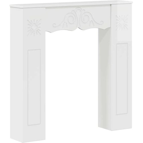 Okvir za kamin Bijela visokog sjaja 102 x 20 x 102 cm - Bijela visokog sjaja Slike