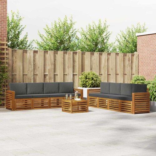  Set vanjskih sofa 9 kom. Prirodna i antracit Cijene