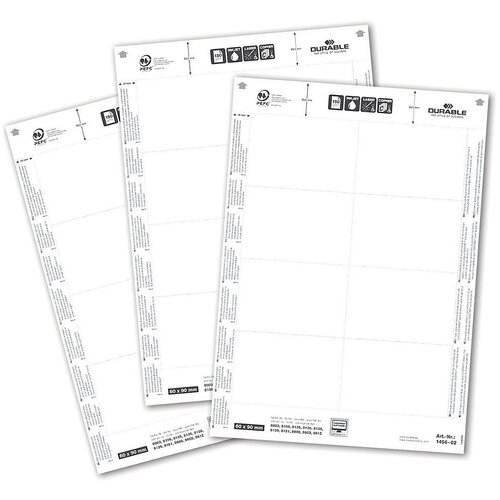 Durable Pole za napise BADGEMAKER, za VxŠ 60 x 90 mm, DE 800 kosov, bele Cene