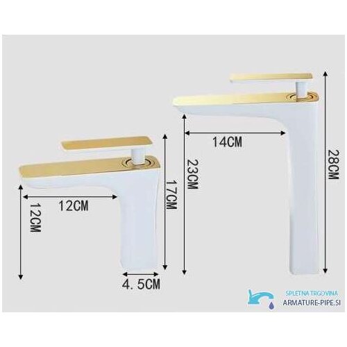  Čudovita zlata armatura za kopalnico | Pipa EYN GU2239 - 28 cm Cene