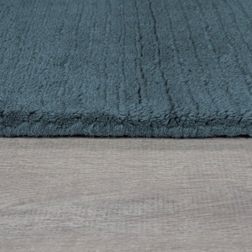 Flair Rugs Plavi ručno rađen vunen tepih 120x170 cm Textured Wool Border &amp;ndash; Slike