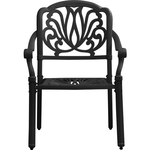 VidaXL 3-dijelni bistro set od lijevanog aluminija crni Slike