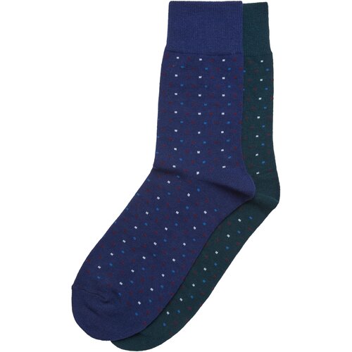 Urban Classics Small Multicolor Dots Socks 2 Pack Black/Navy Blue/Multicolor Slike
