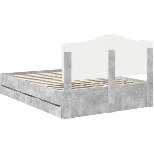  Okvir za krevet s ladicama Betonsko Siva 140 x 200 cm - Betonsko siva 140 x 200 cm Slike