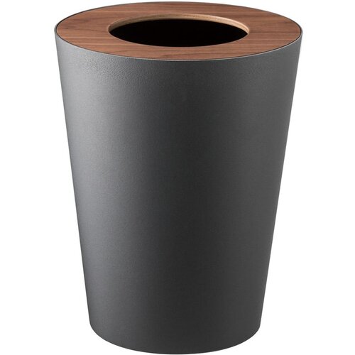 YAMAZAKI Črn koš za smeti Rin Round Cene
