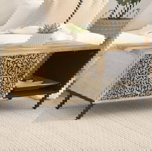 VidaXL Stolić za kavu 80 x 50 x 40 cm od masivnog drva manga Slike