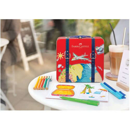  &amp;Scaron;KOLSKI 40BOJA U METALNOJ KUTIJI CONNECTOR KOFER FABER CASTELL 155535 Slike