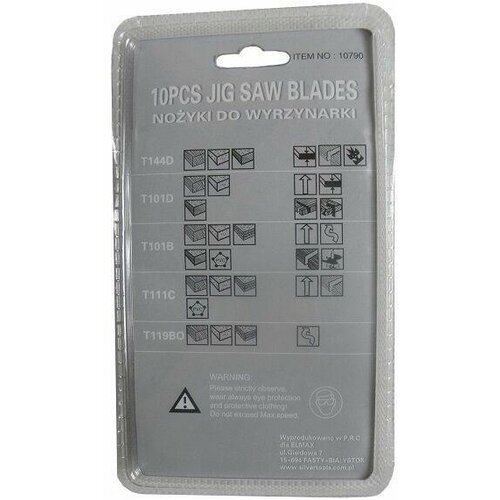 Silver Jigsaw Blade 10 psov / srebro, (21085165) Slike
