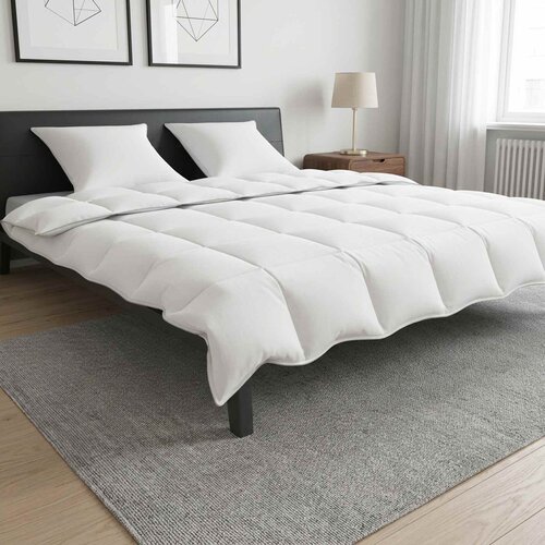  Zimski pokrivač set 3 kom. Bijela Bambusovo vlakno 220 x 240 cm Slike