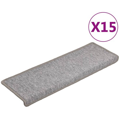 Maison Chic Preproga, Ruge za stopnice 15 kosov 65x21x4 cm svetlo sive, (22120397) Cene