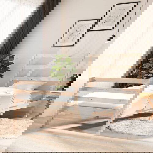 VidaXL Okvir za krevet od masivne borovine 100 x 200 cm Slike