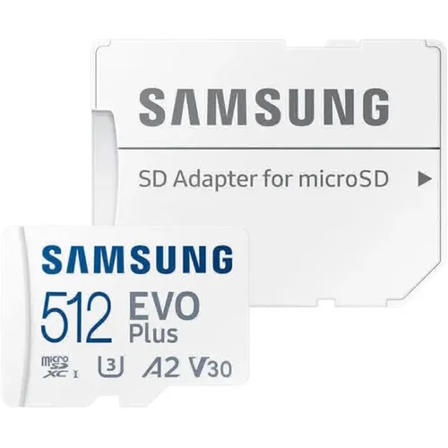 Samsung EVO Plus 2024 microSDXC 512GB s MB-MC512SA/EU vkljucno SD-adapterjem, do 160 MB/s branje