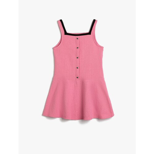 Koton Tweed Strap Dress with Button Detail Slike
