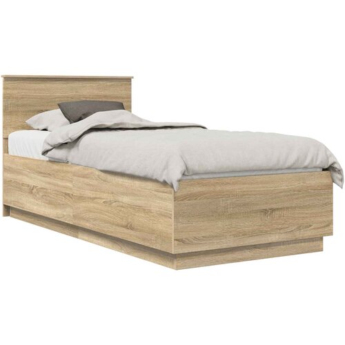  Okvir za krevet s uzglavljem Hrast sonoma 90 x 190 cm - Hrast sonoma 90 x 190 cm Slike