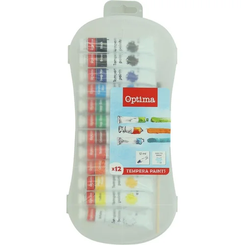  Barvice tempera 1/12 12ml pvc ohišje VSE ZA ŠOLO