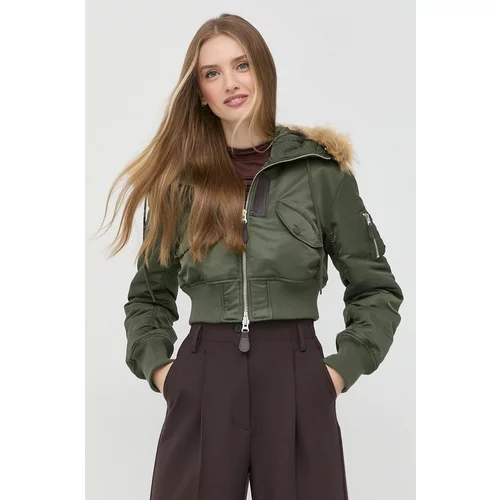 Max&co. Bomber jakna za žene, boja: zelena, za zimu, oversize