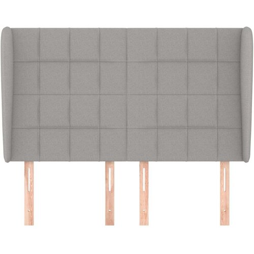  Uzglavlje s u&amp;scaron;ima svjetlosivo 147x23x118/128 cm od tkanine Slike