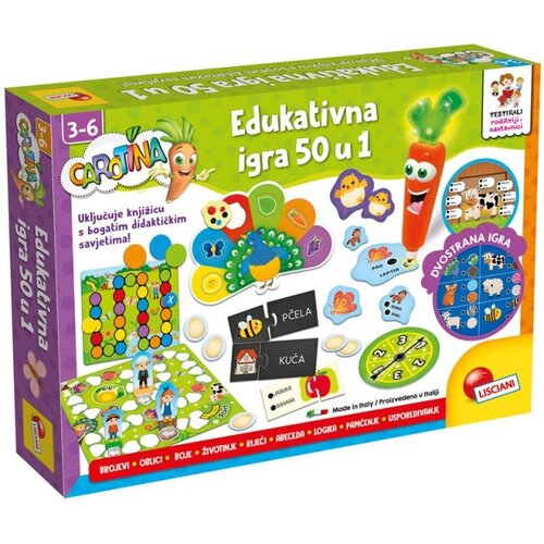 Lisciani Carotina Edukativna Igra 50 U 1, &amp;Scaron;arena Slike